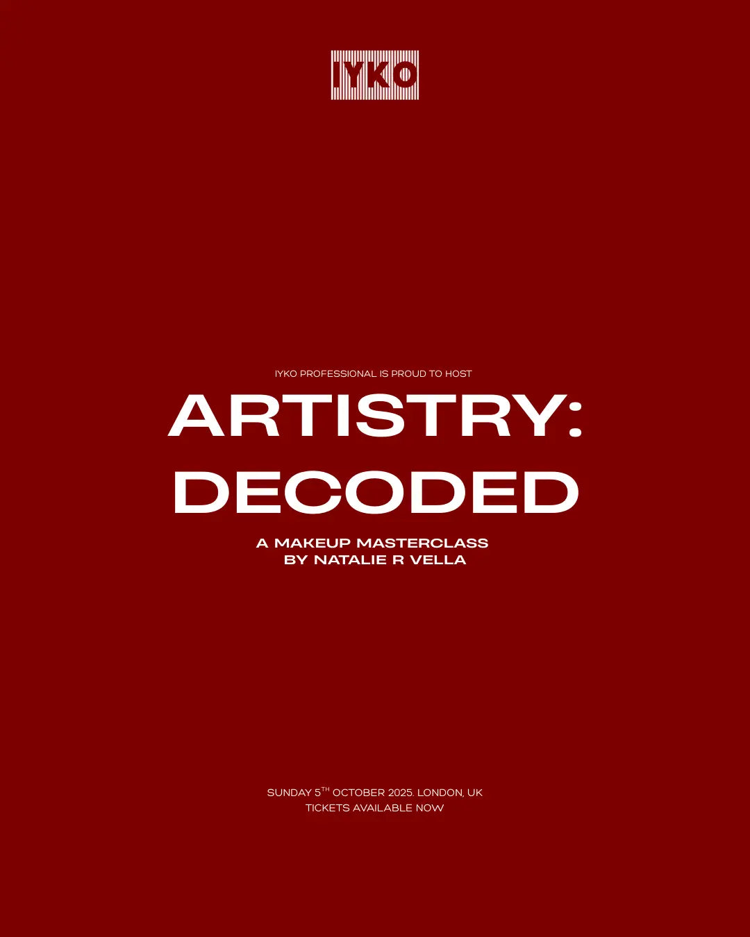 ARTISTRY: DECODED - WITH NATALIE R VELLA - IYKO Professional Makeup Kit 